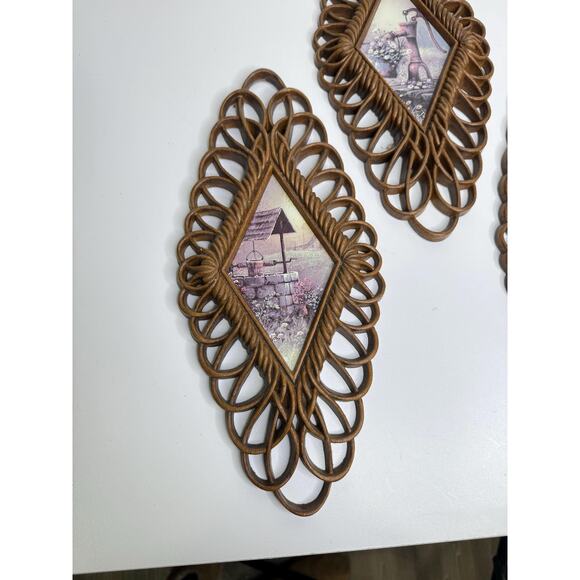 Country Farm Themed Wall Plaques Vintage Wall Art Mid Century kitsch by Homco - Picture 2 of 6